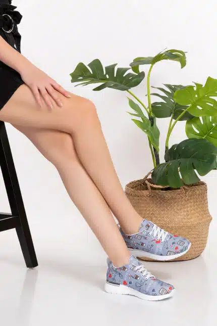 Keten Gri Nurse Life Ortopedik Spor Ayakkabı