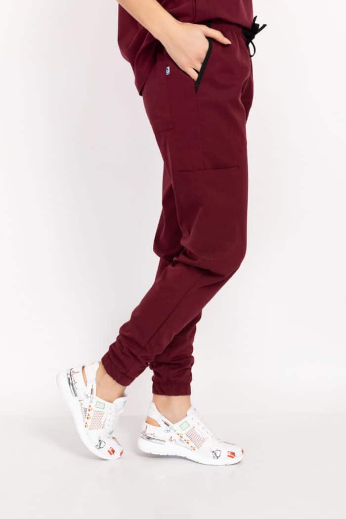 Koyu Bordo Likralı Jogger Pantolon